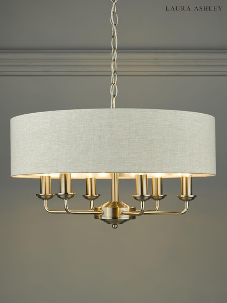 Laura Ashley Chrome Sorrento Large Ceiling Light (670098) | £230