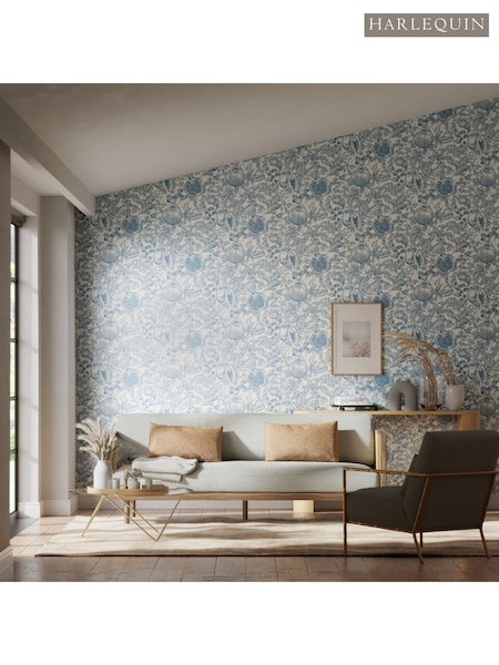 Harlequin Blue Melograno 10.05M Wallpaper (670449) | £102