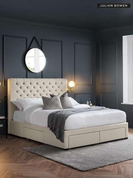Julian Bowen Wilton 4 Drawer Linen Upholstered Bed