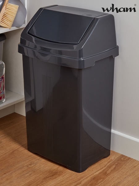 Wham Black Casa 50L Plastic Swing Bin (671191) | £20