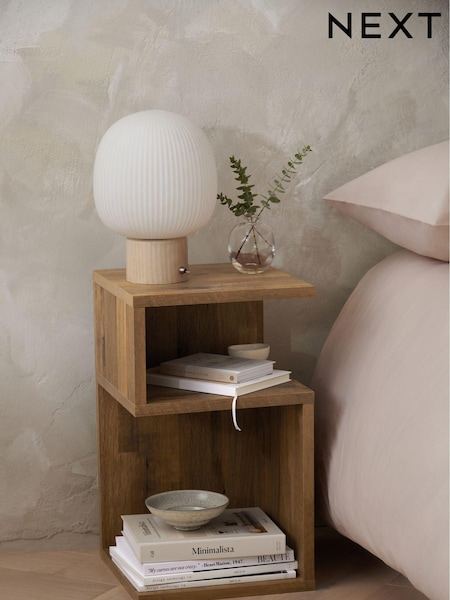 Dark Bronx Oak Effect Bedside Table (671388) | £70