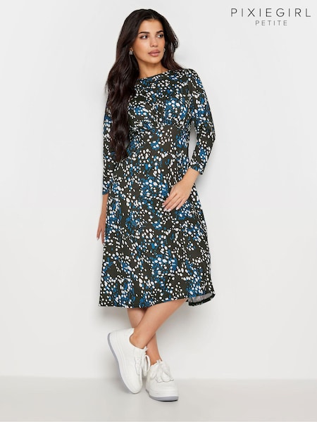 PixieGirl Petite Blue Empire Midi Dress (671687) | £32