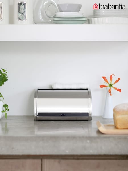 Brabantia Chrome Roll Top Bread Bin Medium (671707) | £41