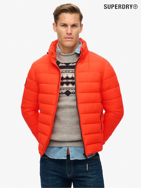 Superdry Flame Orange Fuji Emb Padded Jacket (672127) | £100