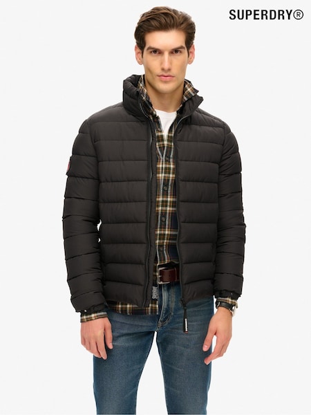 Superdry Black Fuji Emb Padded Jacket (672447) | £100