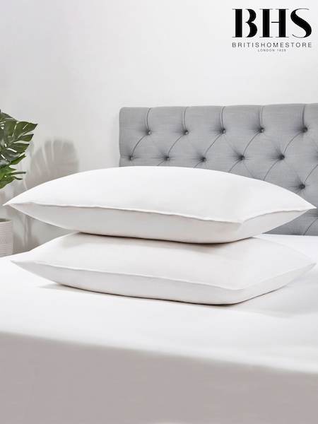 BHS 100% Cotton Pair of Duck Feather Pillows (673361) | £22