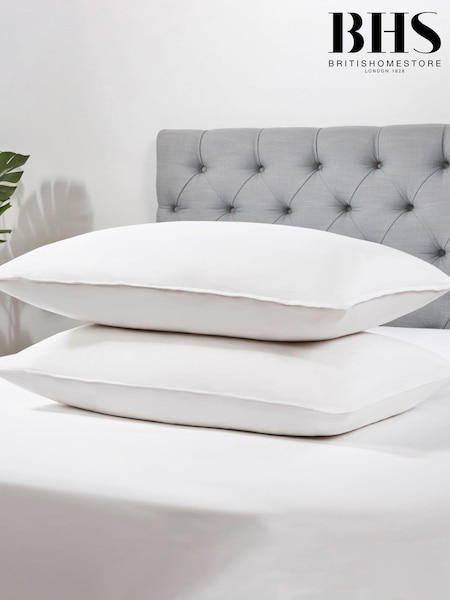 BHS 100% Cotton Pair of Goose Feather Pillows (673460) | £30