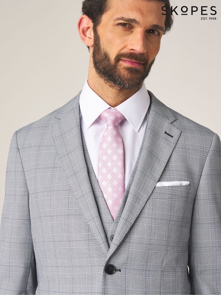 Skopes Grey Tailored Fit Anello Check Suit Jacket (674112) | £115