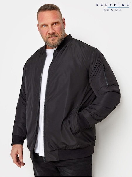 BadRhino Big & Tall Black Rasen Bomber Jacket (674630) | £55