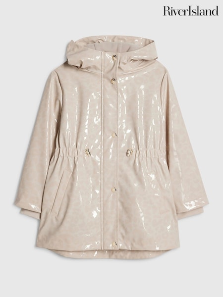 Cream - River Island Leopard Raincoat