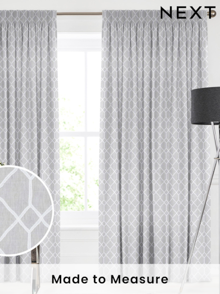 Silver Grey Earle Made To Measure Curtains (674995) | £109
