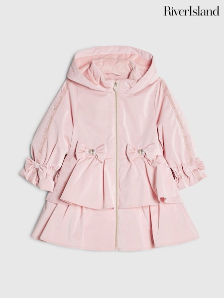 Pink - River Island Frill Bow Raincoat