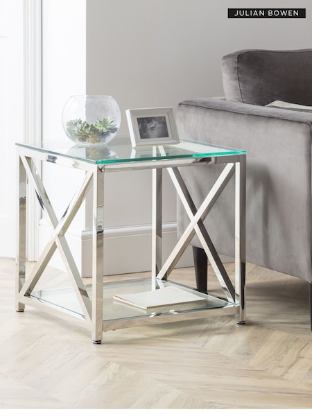 Julian Bowen Clear Miami Lamp Table (675961) | £200