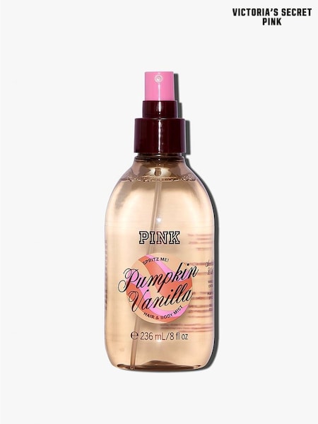 Pumpkin Vanilla - Victoria's Secret Pink Hair And Body Mist