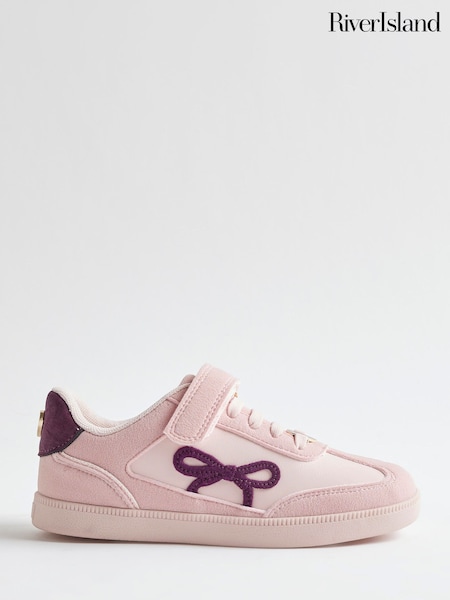 Pink - River Island Velcro Trainers