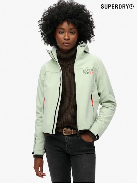 Superdry Puritan Grey Hooded Soft Shell Trekker Jacket (676852) | £85
