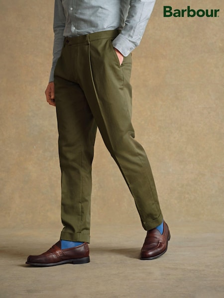 Barbour® Green Cotton 100% Cotton Chinos (677040) | £130
