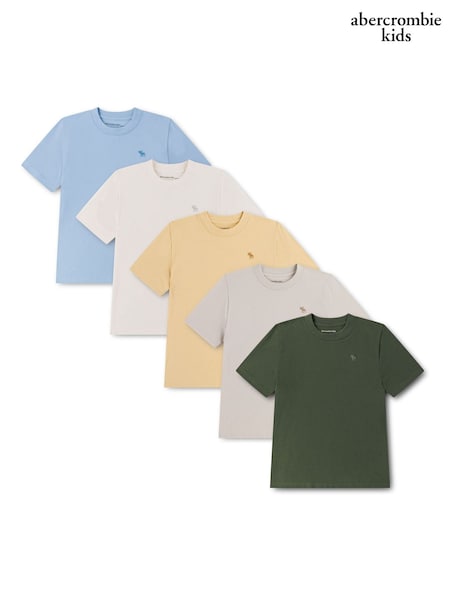 Green - Abercrombie & Fitch Short Sleeve T-shirts 5 Pack