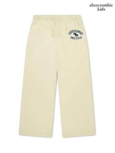 Yellow - Abercrombie & Fitch Logo Baggy Trousers
