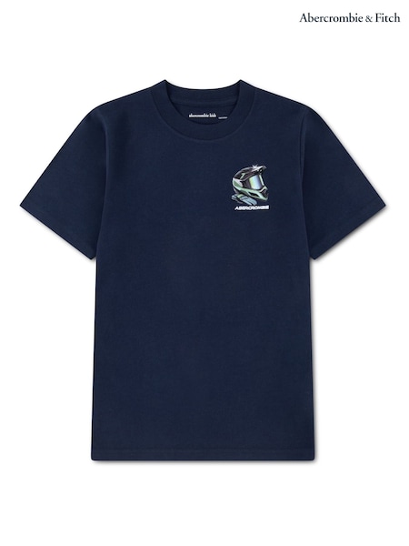 Blue - Abercrombie & Fitch Racing Helmet T-shirt