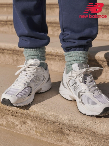 New Balance White/Silver Womens 530 Trainers (678139) | £100