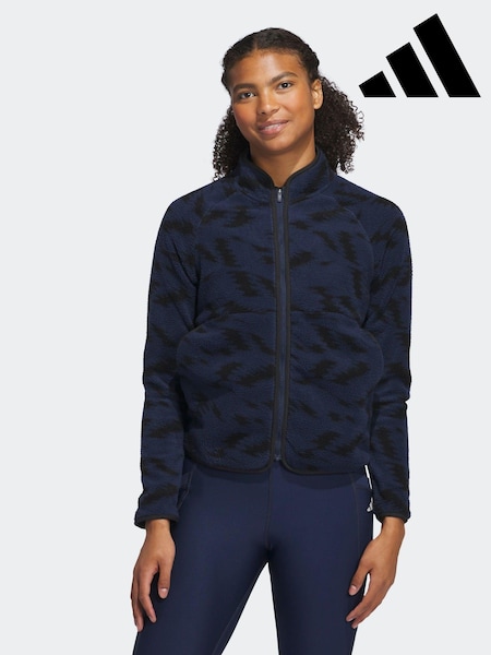 adidas Golf Navy Ultimate365 Printed Fleece Jacket (679382) | £70