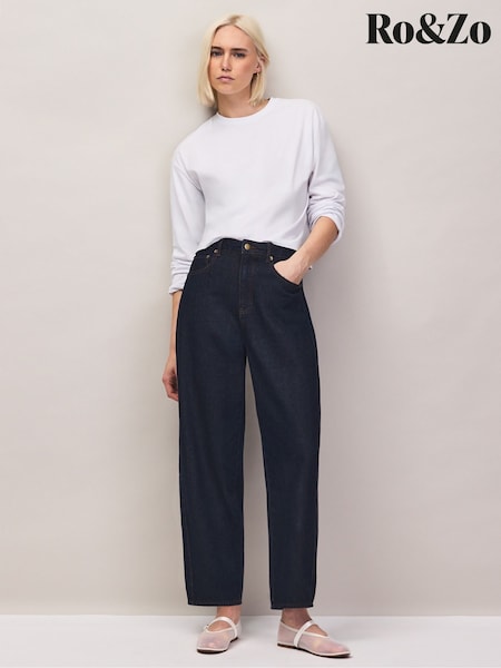 Blue - Ro&zo Denim Barrel Leg Jeans