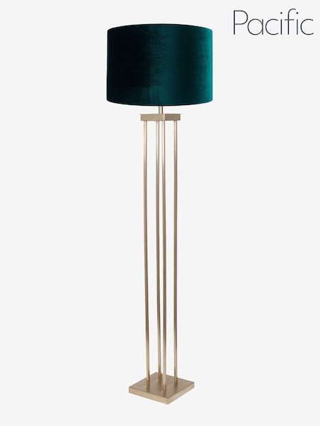 Pacific Gold Langston Satin Brass Floor Lamp (6811F4) | £270