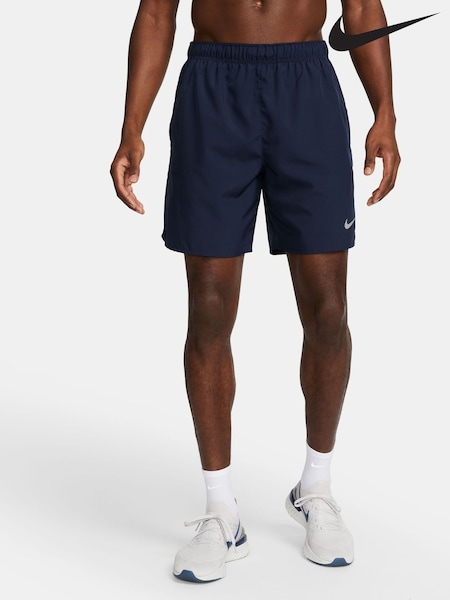 Nike Navy Blue 7 Inch Dri-FIT Challenger Unlined Running Shorts (681354) | £33