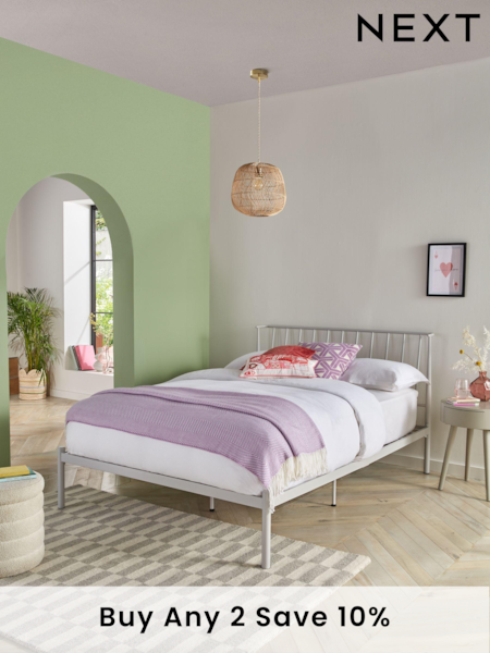 Natural Irvine Metal Without Footend Bed Frame (682915) | £165 - £290
