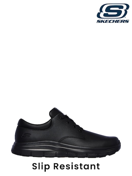 Skechers Black Mens Flex Advantage Fourche Slip Resistant Work Shoes (683431) | £84
