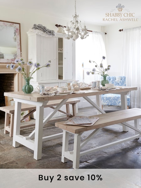 Shabby Chic by Rachel Ashwell® Reclaimed Pine Loretta Rectangular 6 to 8 Seater Dining Table (683602) | £799