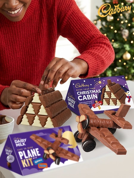 Cadbury Dairy Milk And Oreo Make Your Own Aeroplane Christmas Cabin Kit Bundle