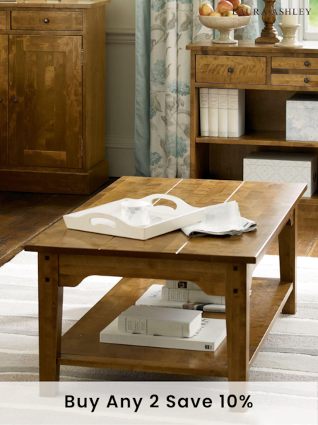 Laura Ashley Honey Gold Garrat Rectangular Coffee Table (684850) | £525
