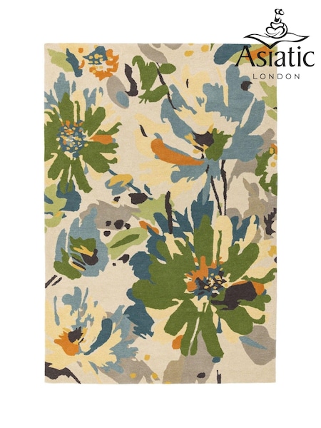 Asiatic Rugs Green Reef Wool Floral Rug (685041) | £160 - £455