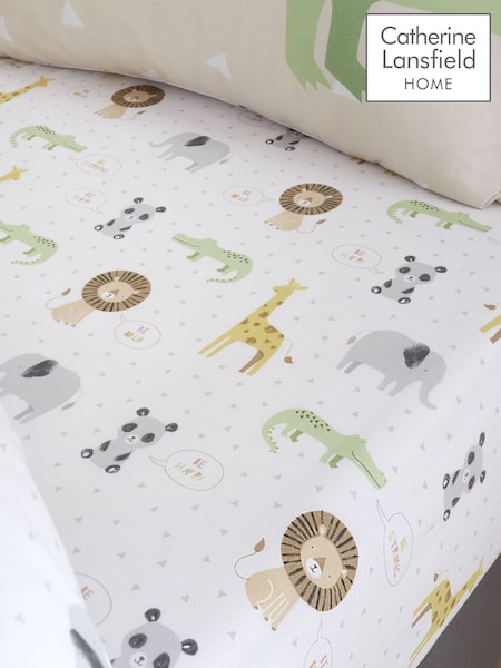 Catherine Lansfield Natural Roarsome Fitted Sheet (685047) | £10 - £11