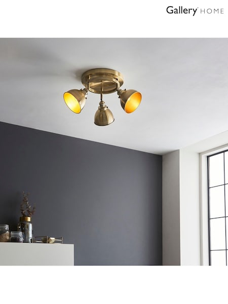 Gallery Home Brass Round Thomas Flush Ceiling Spotlight (685651) | £133