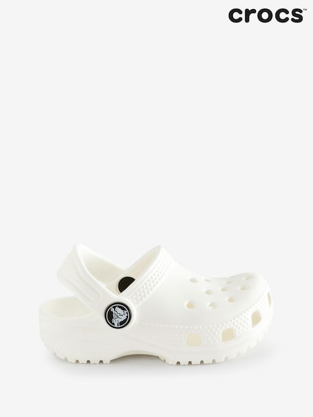 Crocs White Classic Toddler Unisex Clogs (687163) | £35