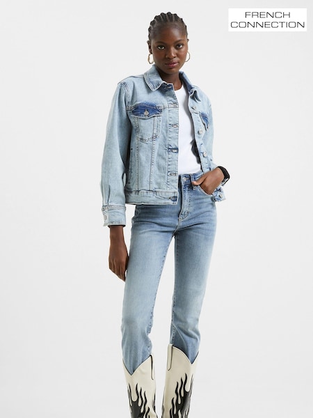 French Connection Blue Conscious Stretch Trucker Jacket (688686) | £75