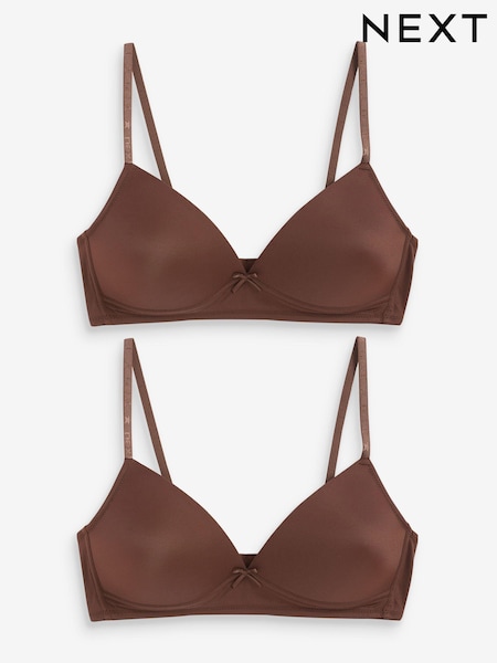 Truffle Brown Trainer Bras 2 Pack (689417) | £17