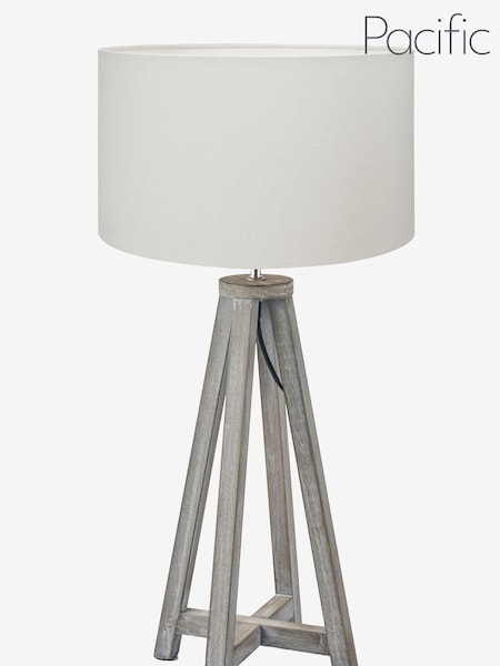 Pacific Grey Whitby Grey Wash Table Lamp (68L412) | £95