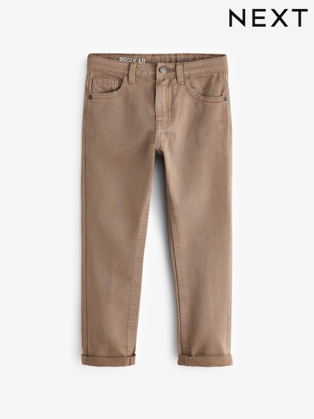 Brown Regular Fit Stretch Jeans (3-17yrs) (690426) | £12 - £17