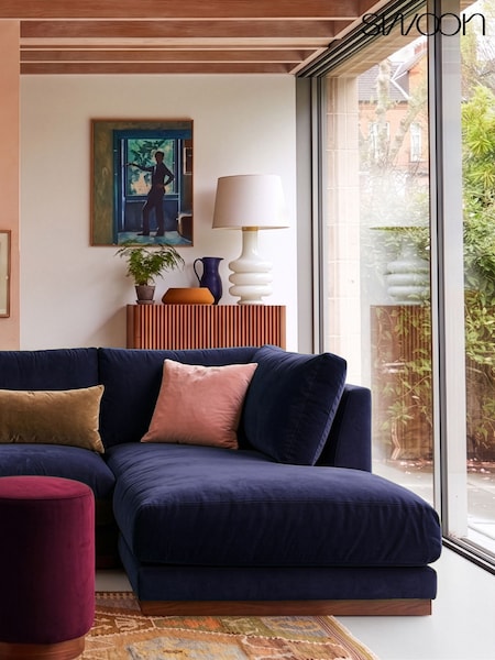 Swoon Denver Easy Velvet Right Hand Corner Sofa