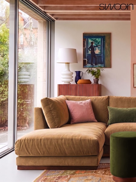 Swoon Denver Easy Velvet Left Hand Corner Sofa