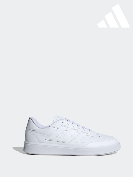 adidas Off White Courtblock Trainers (691557) | £50
