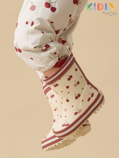 Red - Kidly By Mori Long Wellies