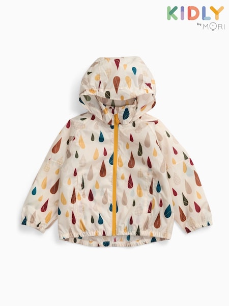 Yellow - Kidly By Mori Packaway Jacket