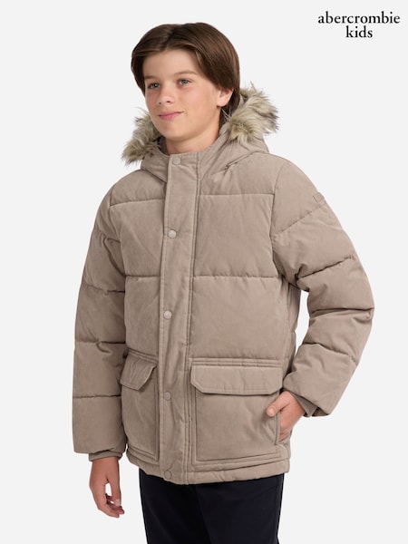 Grey - Abercrombie & Fitch Heavyweight Parka Jacket