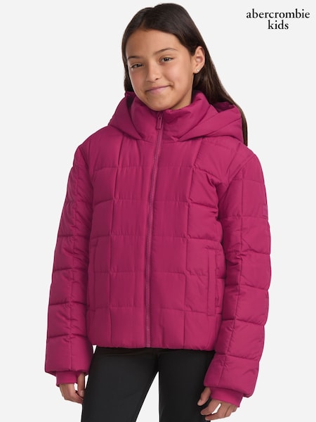 Pink - Abercrombie & Fitch Midweight Puffer Jacket