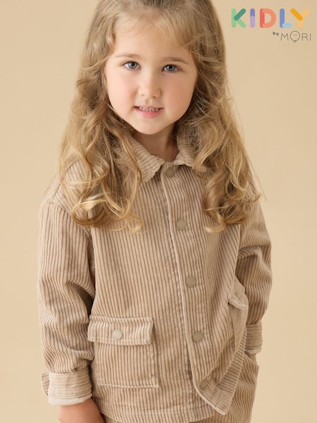 Brown - Kidly By Mori Supersoft Corduroy Jacket